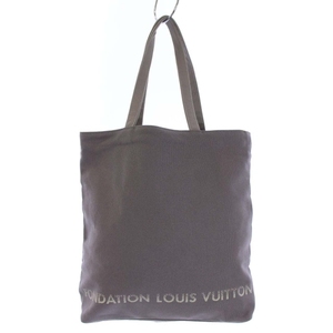 ルイヴィトン LOUIS VUITTON フォンダシオン トートバッグ キャンバス ロゴ 鞄 グレー /DK レディース