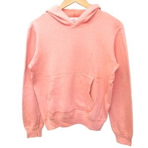  Hollywood Ranch Market HOLLYWOOD RANCH MARKET Parker pull over reverse side nappy long sleeve plain simple salmon pink 1 approximately S STK