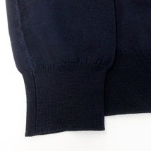 ブラックレーベルクレストブリッジ BLACK LABEL CRESTBRIDGE ニット セーター ウール ロゴ 刺繍 タートルネック 紺 ネイビー 3 約L_画像6