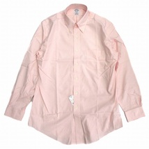 未使用品 ブルックスブラザーズ BROOKS BROTHERS ワイシャツ カッター シャツ ブラウス 長袖 レギュラーカラー 薄ピンク 15 1/2 メンズ_画像1