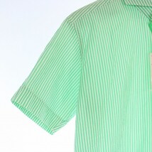 シャツファクトリー SHIRT FACTORY URBAN RELAX SLIM FIT シャツ カジュアルシャツ 半袖 ボーダー M 緑 グリーン /KU メンズ_画像5