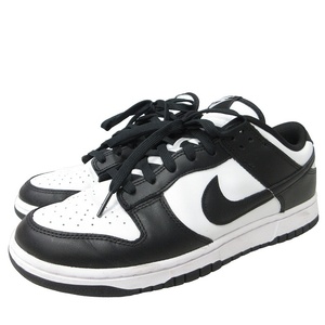 ナイキ NIKE 美品 DD1391-100 Dunk Low Retro White/Black スニーカー シューズ 白 黒 ホワイト ブラック US10 28cm 1113 メンズ