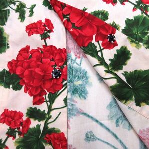 ドルチェ&ガッバーナ ドルガバ DOLCE&GABBANA 花柄 シャツ レギュラーカラー スナップボタン カットソー 半袖 48 赤 マルチ メンズの画像4