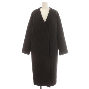  Iena IENA no color coat wool . long coat 36 S tea Brown /*G lady's 