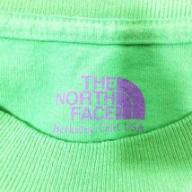ザノースフェイス THE NORTH FACE Tシャツ カットソー 刺繍 ロゴ ワンポイント カラーシャツ 半袖 グリーン S メンズ_画像4