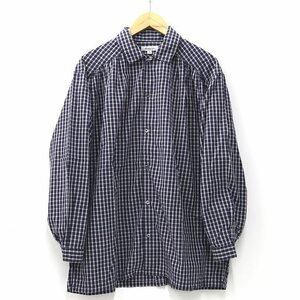 ORDINARY FITS オーディナリーフィッツ 日本製 チェック柄 長袖シャツ 1 NAVY ネイビー メンズ