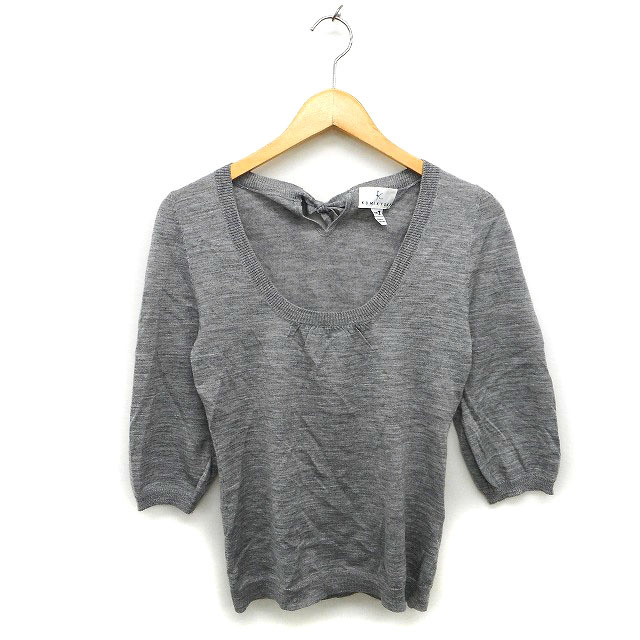 クミキョク 組曲 KUMIKYOKU ニット セーター リブ メランジ リボン 