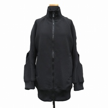 美品 23ss サカイ sacai テクニカル ジャージー ジャケット ブルゾン Technical Jersey Blouson 変形 ベルスリーブ 2黒レディース ◆11_画像1