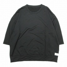 ビズビムスポーツ VISVIM SPORT AMPLUS SWEAT アンプラス スウェット 長袖 オーバーサイズ ウール混 ストレッチ ロゴ タグ Tシャツ_画像1