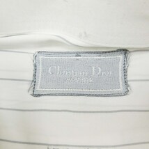 美品 クリスチャンディオール ムッシュ Christian Dior MONSIEUR ストライプ シャツ カッターシャツ カットソー トップス 長袖 コットン_画像5