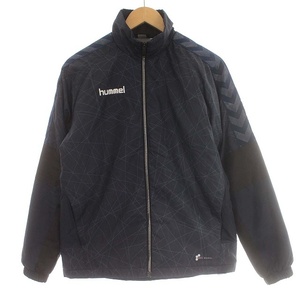 hummel ヒュンメル ナイロン トラックジャケット 中綿 ジャケット ブルゾン S ネイビー 紺 /☆G メンズ