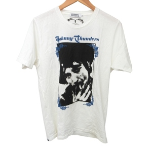 ヒステリックグラマー×JOHNNY THUNDERS ジョニーサンダース バンドTシャツ カットソー 半袖 フォトプリント 白 ホワイト M STK