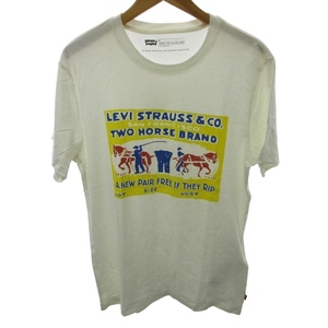 リーバイス Levi's プリントTシャツ カットソー 半袖 白 ホワイト M 1124 STK メンズ