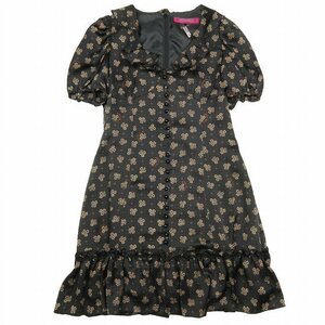  Dolly девушка bai Anna Sui DOLLY GIRL by ANNA SUI оборка общий рисунок One-piece короткий рукав половина колено длина Heart принт пуховка рукав BLM11