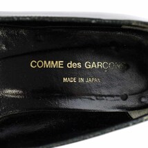 コムデギャルソン COMME des GARCONS パンプス レザー ラウンドトゥ ローヒール 22cm 黒 ブラック /YI31 レディース_画像7