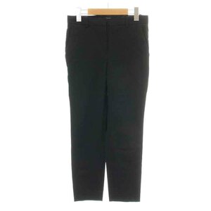 セオリー theory STRETCH CANVAS TAILORED TROUSER J パンツ スラックス ジップフライ ストレッチ 0 S 黒 ブラック /NW26 レディース