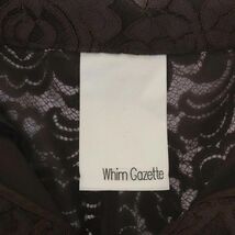 ウィムガゼット Whim Gazette レースパンツ テーパード スリム ジッパーフライ 36 茶色 ブラウン /DO ■OS レディース_画像3