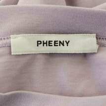 フィーニー PHEENY for ADAM ET ROPE' 23SS Organic Cotton N/S ノースリーブTシャツ カットソー タック コットン F ラベンダー_画像3