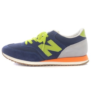 未使用品 NEW BALANCE CW620AI スニーカー シューズ ローカット スエード US8 25cm 紺 ネイビー 黄緑 グレー オレンジ /SI13