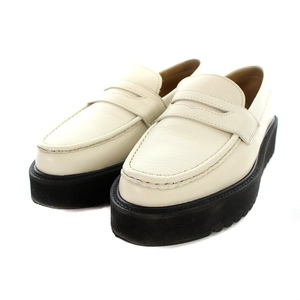 カミナンド caminando 23SS PLATFORM LOAFERS ローファー プラットフォーム レザー 8 25cm 白 ホワイト /AK23 レディース