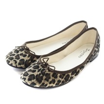 レペット Repetto Cendrillon サンドリオン フラットシューズ バレエシューズ パンプス レオパード柄 39 25.3cm 茶 ブラウン V086VTLEO /YB_画像1