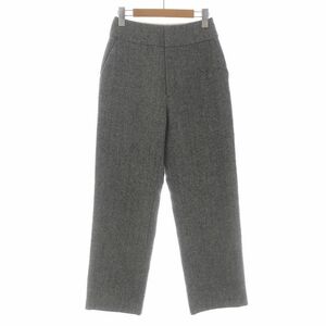 ロク ビューティーアンドユース ヘリンボーンワイドパンツ HERRINGBONE WIDE PANTS スラックス S グレー 黒 1614-104-4316 /SI31