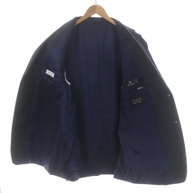 未使用品 カルバンクライン CALVIN KLEIN スーツ テーラードジャケット シングル 2B ストライプ ウール 46 S グレー 白 ホワイト /SI44_画像3