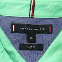 トミーヒルフィガー TOMMY HILFIGER ポロシャツ 半袖 コットン XL ライトグリーン /AN31 メンズ_画像3