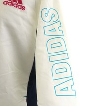 アディダス adidas トレーニングジャケット パーカー ジップアップ ロゴ L 白 ホワイト 紺 ネイビー AP0454 /AN15 レディース_画像7