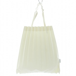 ミーイッセイミヤケ me ISSEY MIYAKE TRUNK PLEATS BAG 12 トートバッグ ハンドバッグ プリーツ 白 アイボリー /TK レディース