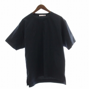 ドレステリア DRESSTERIOR Tシャツ カットソー 半袖 肩ジップ 無地 薄手 L 黒 ブラック /TR7 メンズ