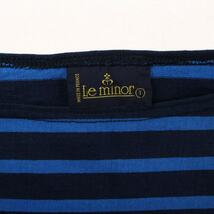 ルミノア Leminor バスクシャツ カットソー 長袖 ボーダー柄 1 S 青 ブルー /TR8 レディース_画像4