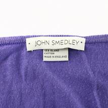 ジョンスメドレー JOHN SMEDLEY ニット 七分袖 薄手 無地 M 紫 パープル /TR28 レディース_画像4