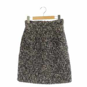  Jill bai Jill Stuart JILL by JILLSTUART fancy tweed skirt pcs shape Mini wool .S black black multicolor /HS #OSrete