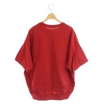 ミューニック Munich プレミアムコットン バックタックプルオーバー Tシャツ カットソー 半袖 OS 赤 レッド /DF ■OS レディース_画像2
