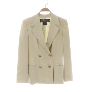  Escada ESCADA tailored jacket золотой кнопка двойной общий подкладка шерсть 34 свет бежевый /DO #OS женский 