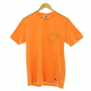バーク Bark Tシャツ カットソー ポケット 丸首 半袖 XS オレンジ /KQ メンズ