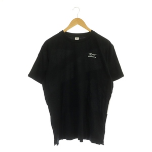 リーボック Reebok × EightyOne Short Sleeve Vector Tシャツ カットソー 半袖 ロゴ コットン L 黒 白 ブラックホワイト