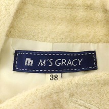 エムズグレイシー M'S GRACY ジャケット ダブル パイル生地 38 M アイボリー /AN10 レディース_画像4