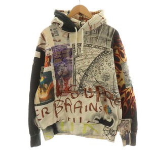 シュプリーム SUPREME 20AW LSD Spells Hooded Sweatshirts パーカー プルオーバー 総柄 コットン M マルチカラー ベージュ 赤 黒