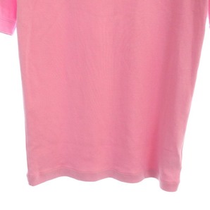 マカフィー トゥモローランド スーパーシルキージャージー ハーフスリーブプルオーバー Tシャツ カットソー 五分袖 無地 S ピンクの画像5