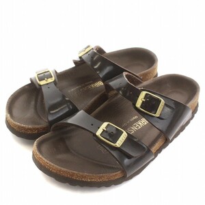 ビルケンシュトック BIRKENSTOCK SYDNEY シドニー サンダル エナメル レザー 35 22.5cm パテントブラウン /WM レディース