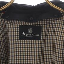 アクアスキュータム AQUASCUTUM BASIC TRENCHCOAT トレンチコート アウター ロング ライナー付き ベルト付き 6 紺 レディース_画像3