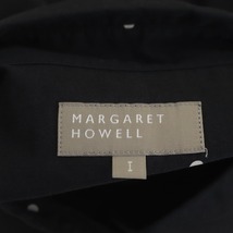 マーガレットハウエル MARGARET HOWELL ドット柄半袖シャツ 1 黒 白 ブラック ホワイト /MI ■OS ■SH レディース_画像3