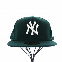 ニューエラ NEW ERA 59FIFTY ニューヨーク・ヤンキース ダークグリーン ホワイト ベースボールキャップ 野球帽 61.5cm 緑 白_画像2