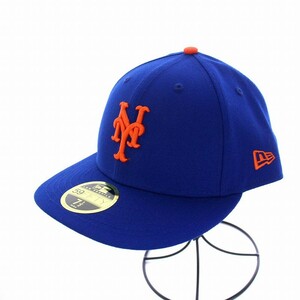 ニューエラ NEW ERA LP 59FIFTY MLBオンフィールド ニューヨーク・メッツ ゲーム ベースボールキャップ 野球帽 7.5 59.6cm 青