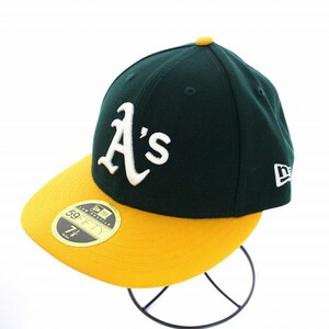 NEW ERA 59FIFTY MLBオンフィールド オークランド・アスレチックス ホームダークグリーン Aゴールド ベースボールキャップ 野球帽