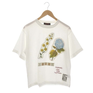 キャバン CABaN 22SS スビンコットン パレルモプリントTシャツ 半袖 花柄 S 白 マルチカラー ホワイト /MI ■OS メンズ