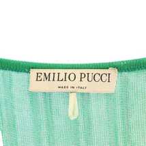 エミリオプッチ EMILIO PUCCI ニット カットソー フレンチスリーブ XS 緑 黒 白 /HK ■OS レディース_画像3