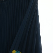ザラ ZARA ティーアールエフ trf ストライプ プリーツスカート ロング M 紺 黄色 水色 /NR ■OS レディース_画像8